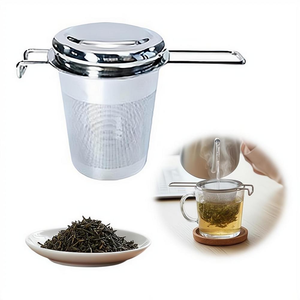 Herbal Wellness Products - Stainless Steel Tea Strainer With Lid