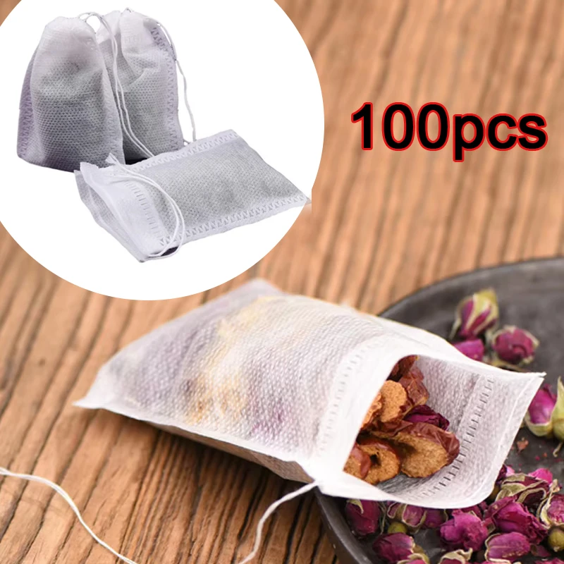 Herbal Wellness Supplement - 100Pcs Disposable Teabags Non-Woven Fabric Tea