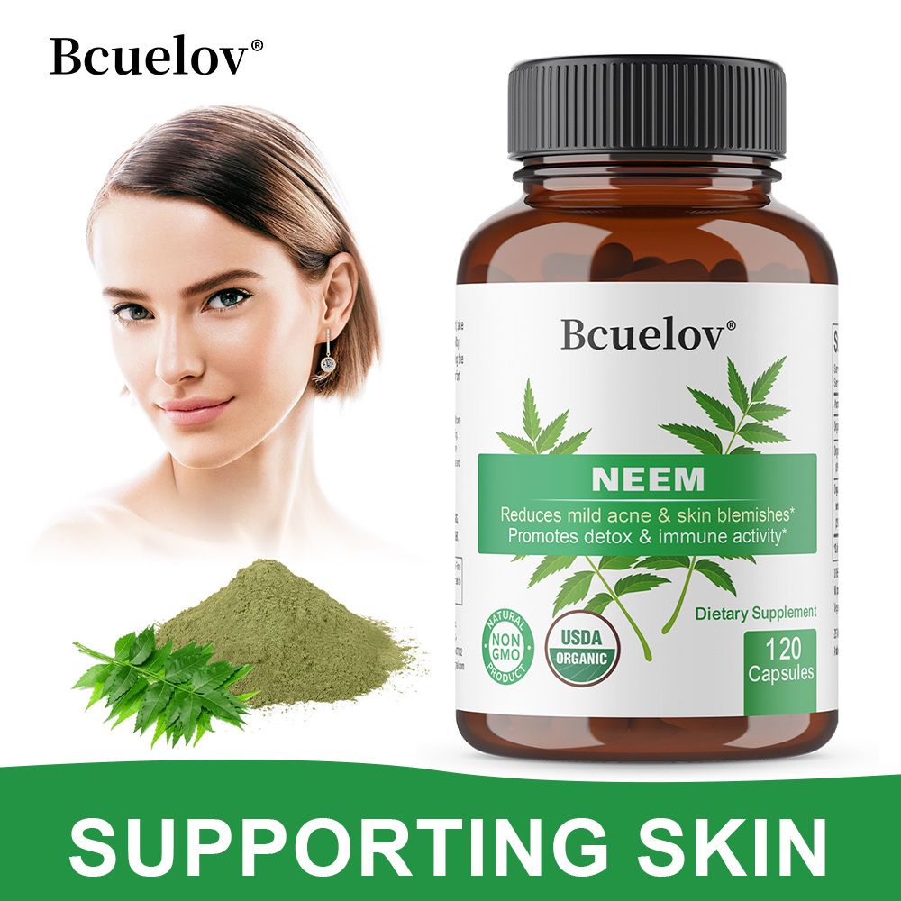 Herbal Wellness Supplement - Organic Neem Leaf Capsules, Herbal Antioxidant