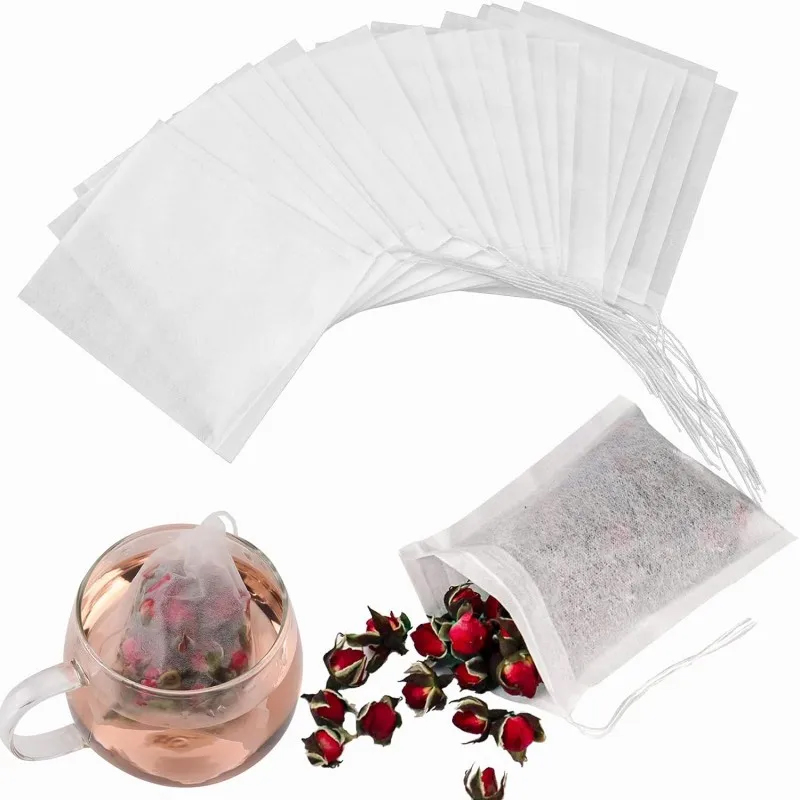 Herbal Wellness Supplement - 100pcs Disposable Teabags Non-woven Fabric Tea