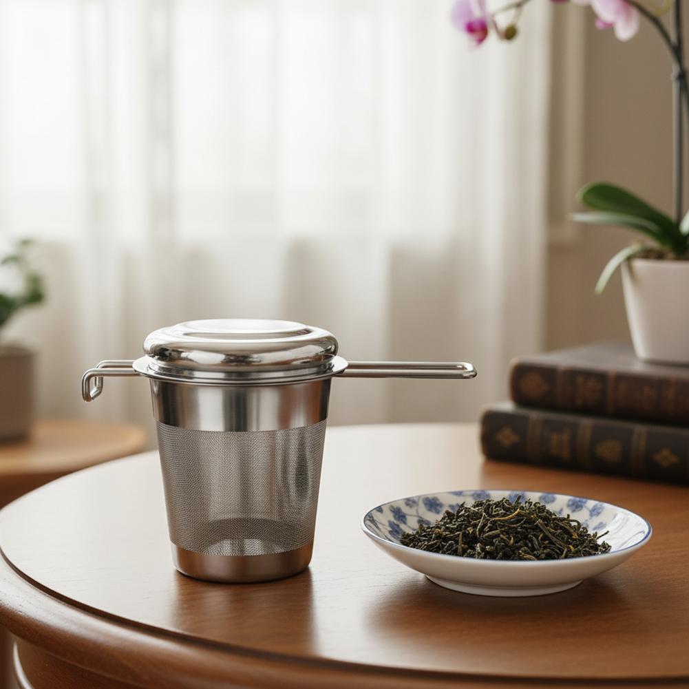 Stainless Steel Tea Strainer W - Herbal Wellness Products 评论和价格