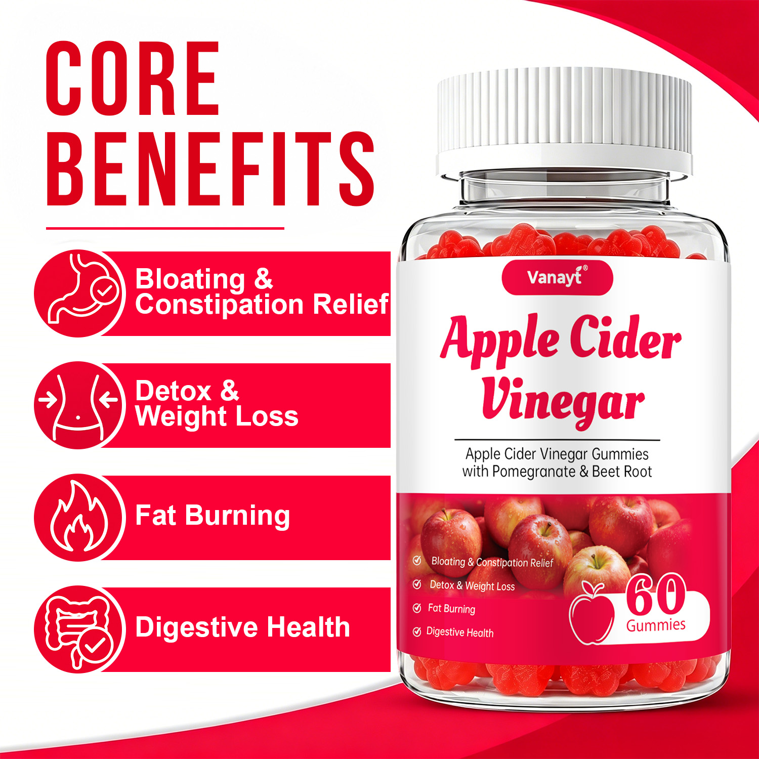 Apple Cider Vinegar Gummies wi - Herbal Wellness Supplement 评论和价格