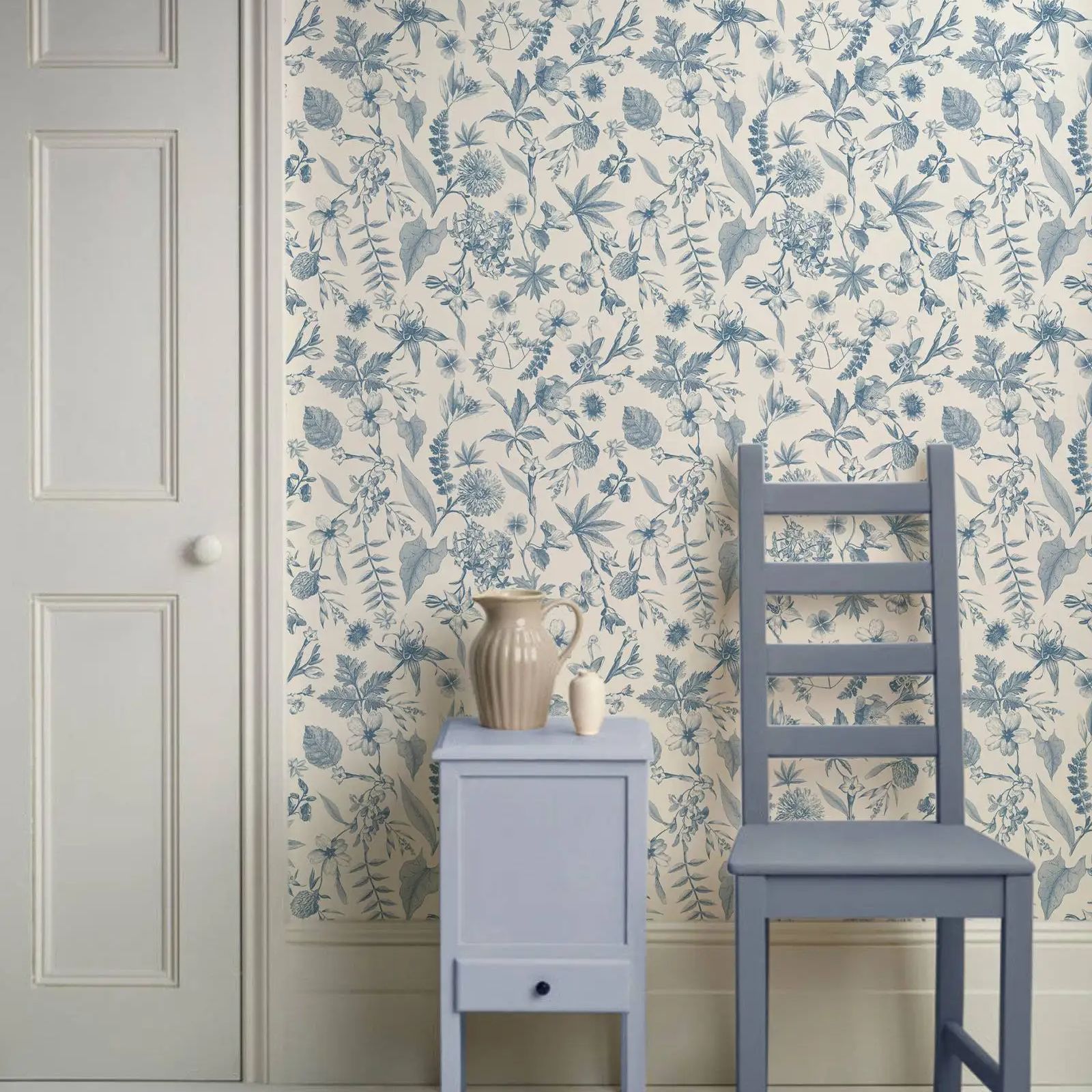 Toile Farmhouse Whimsical Wall - Herbal Wallpaper 评论和价格