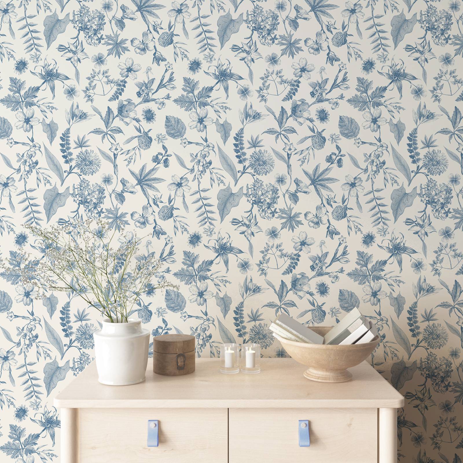 Toile Farmhouse Whimsical Wall - Herbal Wallpaper 评论和价格