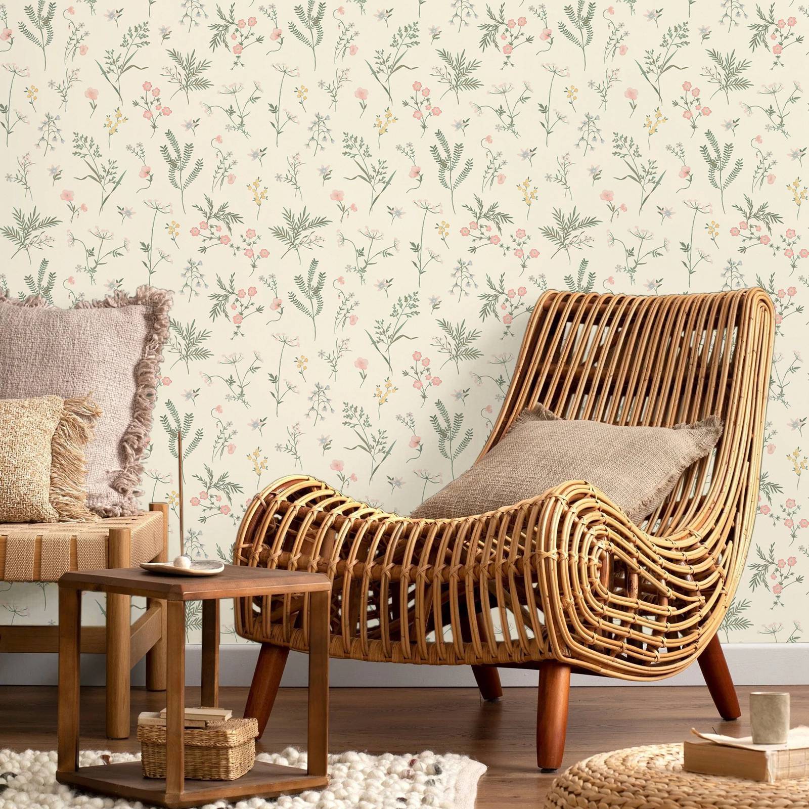 Crosswell Coral Pink Botanical - Herbal Wallpaper 评论和价格