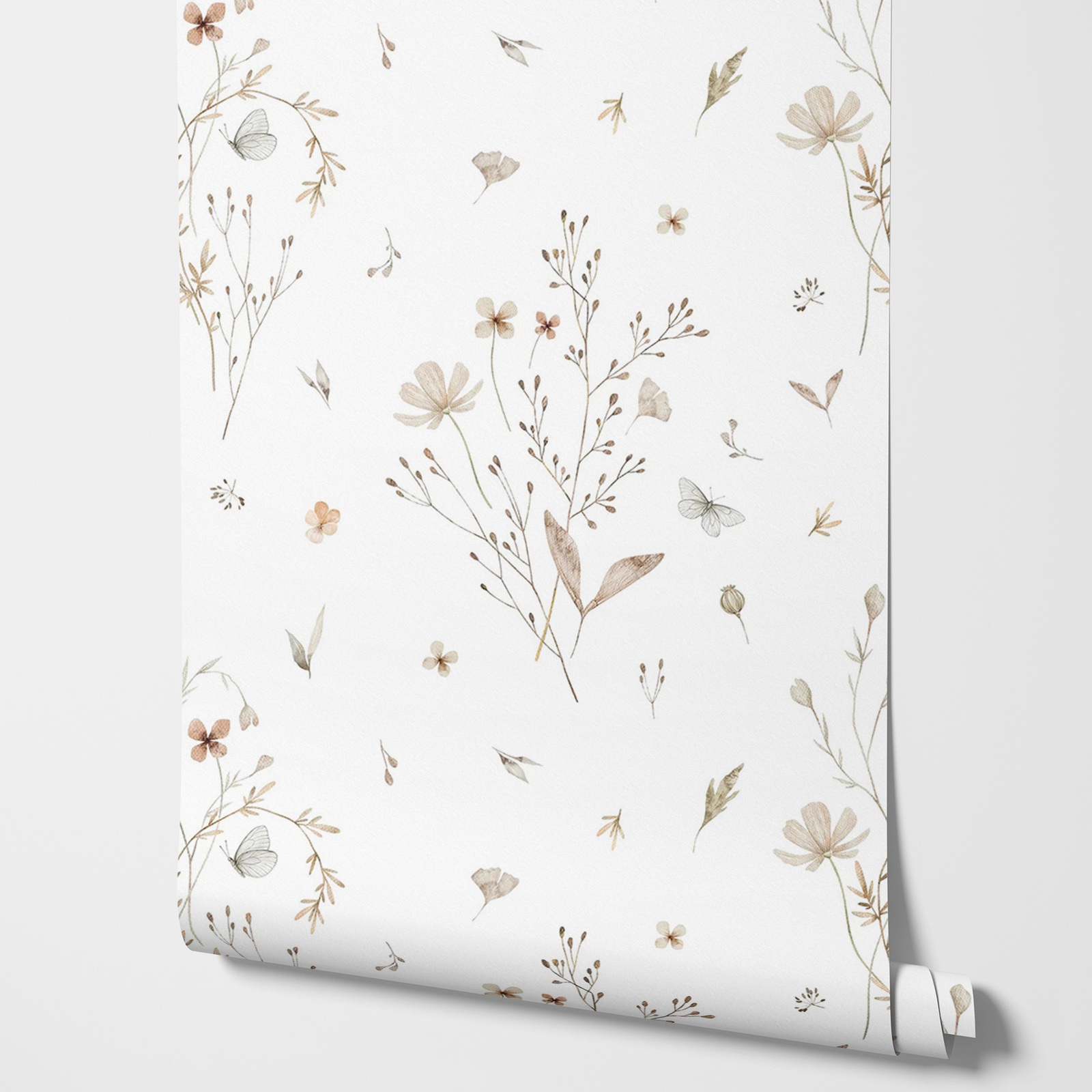 Fresh Flowers Wallpaper, Neutr - Herbal Wallpaper 评论和价格