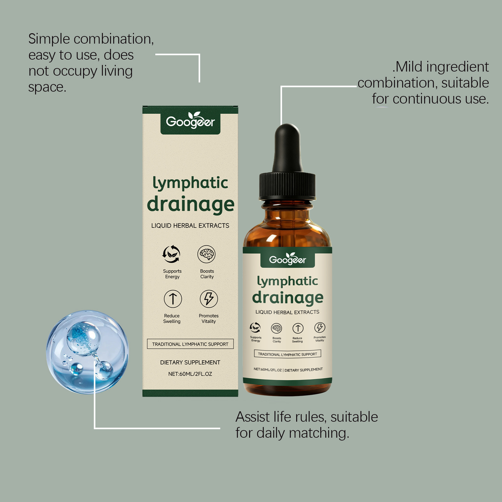 Lymphatic Drainage Drops 11-in - Herbal Wellness Supplement 评论和价格