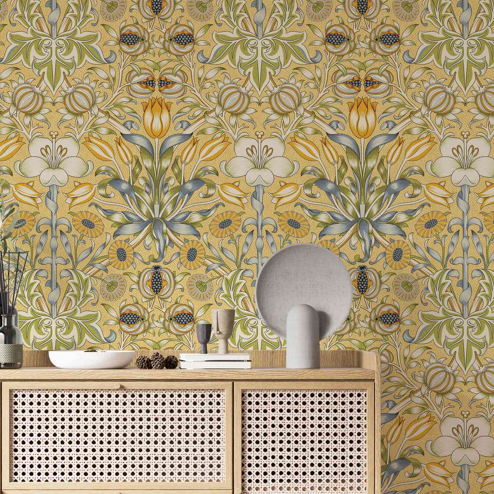 Lily & Pomegranate Peel and St - Herbal Wallpaper 评论和价格